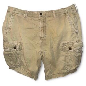 Mens Vintage American Eagle Casual Tan Cargo Shorts Size 42